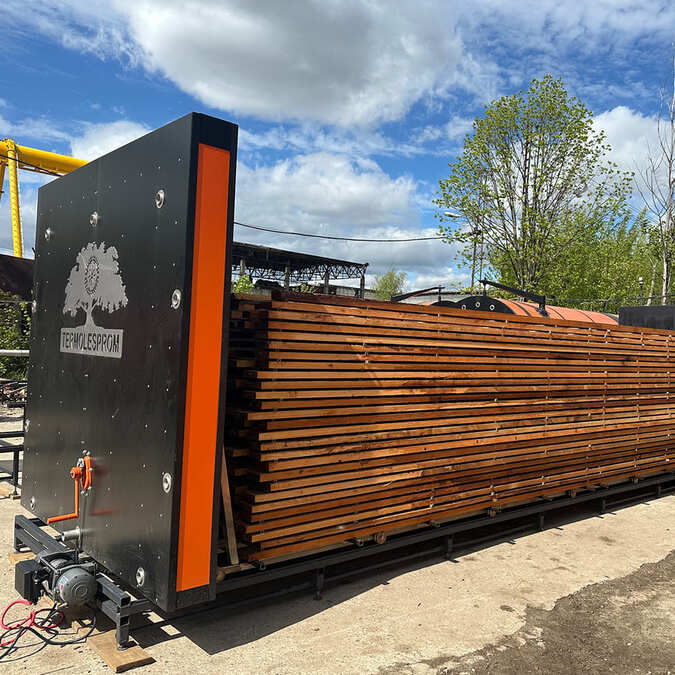 Equipment for wood heat treatment